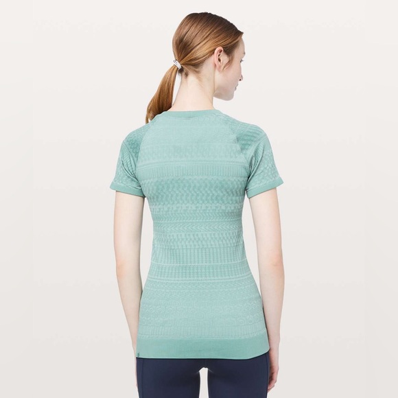 Lululemon Rest Less Short Sleeve Frosted Pine Women’s Size 6 - Picture 2 of 7